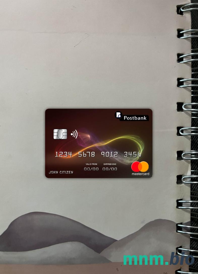 Bulgaria Post bank wygląd zdjęcia mastercard skan PSD + zdjęcie